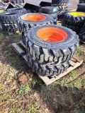 (4) SKS-1 Forerunner 12-16.5 N.H.S Skid steer tire w/ rims