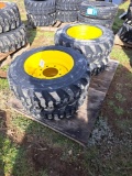 (4) SKS-1 Forerunner 10-16.5 N.H.S Skid steer tire w/ rims