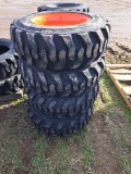 (4) SKS-1 Forerunner 10-16.5 N.H.S Skid steer tire w/ rims