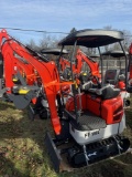 FF Industrial FF 18R gas Mini Excavator w/ Thumb and blade
