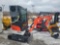 IRE25 Mini Excavator Kubota Diesel w/ Full Cab & A/C - Broken Window