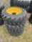 (4) Forerunner 10-16.5 Skid Steer tires w/ NH, JD, CAT rims