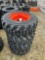 (4) Forerunner 12-16.5 Skid Steer tires w/ Bobcat rims