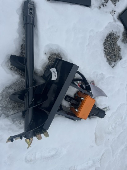 Mini Skid Steer Auger attachment w/ 12" bit