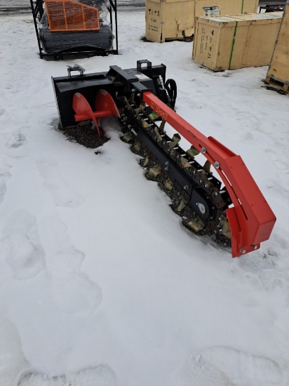 Ray Tree Skid Steer Trencher Attachment