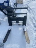 Wolverine Mini skid steer fork attachment