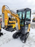 AGT H13R Mini Excavator w/ Full Cab, Blade and thumb