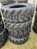 (4) Forerunner 10-16.5 SKS1 Skid Steer tires