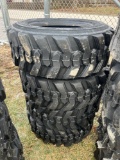 (4) Forerunner 10-16.5 SKS1 Skid Steer tires