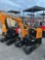 Miva VA15 Mini Excavator w/ thumb, blade, and canopy
