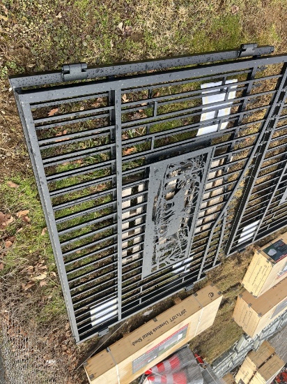 All-Metal 20 ft Bi-Parting Wrought Iron Gate