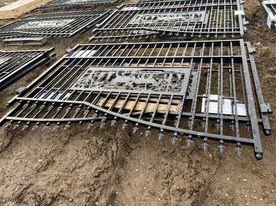 All-Metal 20 ft Bi-Parting Wrought Iron Gate
