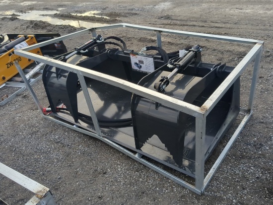 Wolverine Skid Steer Grapple Bucket Attachment