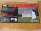 All metal  20' x 12' Livestock shed