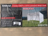 All metal  20' x 12' Livestock shed