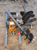 Wolverine Skid Steer Auger Drive & 12in. & 18in. Bit Attachment