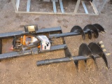 Wolverine Skid Steer Auger Drive & 12in. & 18in. Bit Attachment