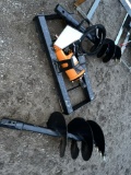 Wolverine Skid Steer Auger Drive & 12in. & 18in. Bit Attachment