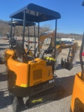 Miva VA15 Mini Excavator w/ thumb, blade, and canopy