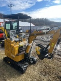 AGT H15R Mini Excavator with Blade, Thumb, and canopy