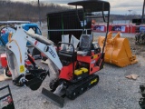 MIVA VA08 Mini Excavator w/ Blade, thumb, and canopy