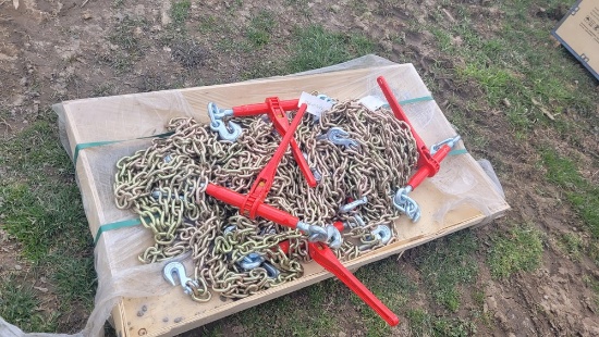 Greatbear 5 Ratchet Binders & 10 Chains - 5400 lb