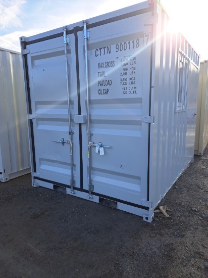 10' Storage Container w/ Man Door & Window