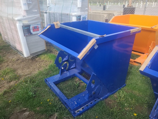 Blue Dump Hopper - 1 Cubic Yard