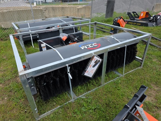 WIG 72" Skid Loader Power Angle Broom