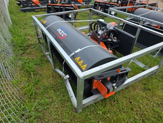WIG 72" Skid Loader Power Angle Broom