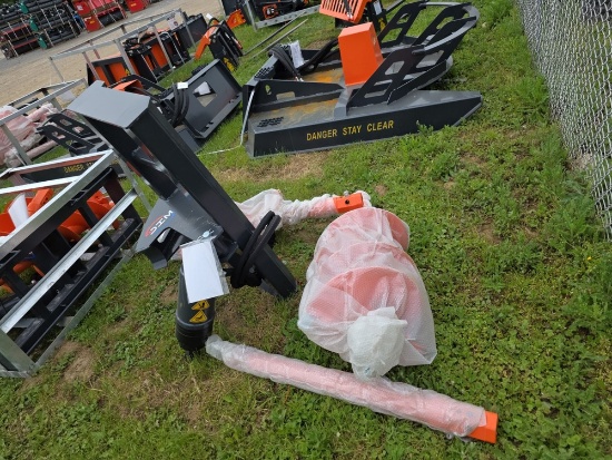 WIG Skid Loader Auger Attachment w/ 12" & 18" Bits & Extension Rod