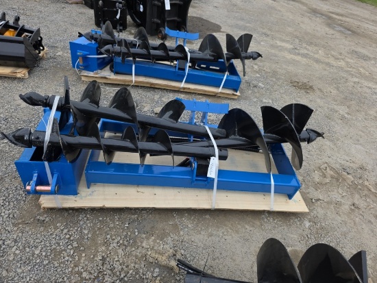 Giyi Skid Loader Auger w/ 8", 12" & 16" Bits