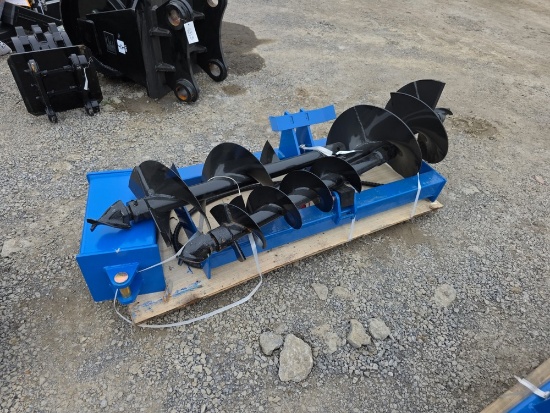 Giyi Skid Loader Auger w/ 8", 12" & 16" Bits