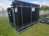 KJ 10FT x 7FT Powder  Coated Steel Site Fence
