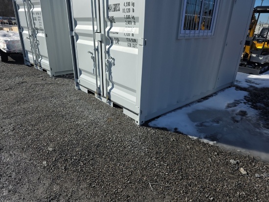 12' Portable Office / Storage Container w/ Man Door & Window