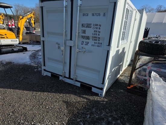 10' Portable Office / Storage Container w/ Man Door & Window