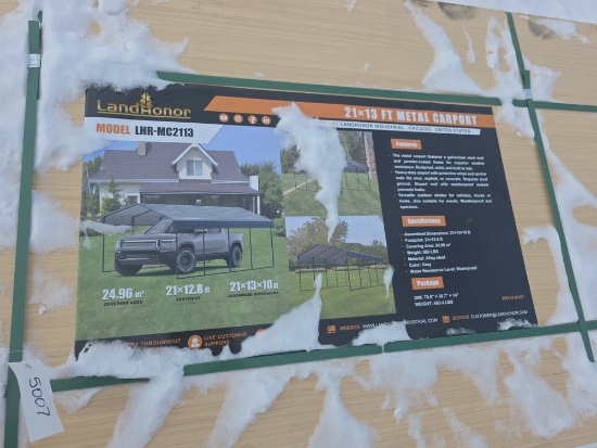 Landhonor 21' x 13' Metal Carport