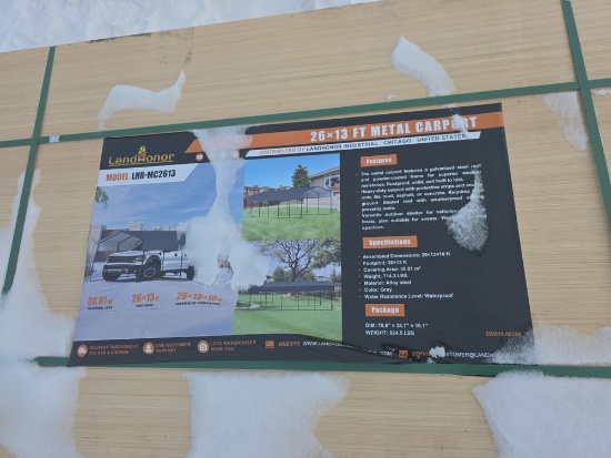 Landhonor 26' x 13' Metal Carport