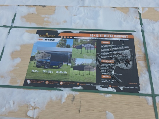 Landhonor 16' x 13' Metal Carport