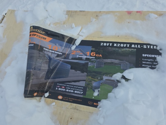 Landhonor 20' x 20' Metal Carport