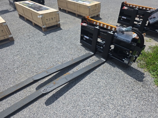 Wolverine Skid Loader Hyd. Adjustable Forks - 4,000 lbs