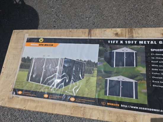 ATS All Steel 11' x 19' Metal Garage with Double Doors