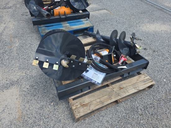 Wolverine Skid Loader Auger w/ 12" & 18" Bits