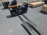 Wolverine Skid Loader Hyd. Adjustable Forks - 4,000 lbs