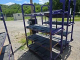 Heavy Duty Cart w/ 4 Shelves - Bent Shelf Cylinder
