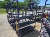 Heavy Duty Cart w/ 4 Shelves- Bent Shelf Cylinder