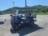 Future 4 Seat 60v Battery Golf Cart - Blue