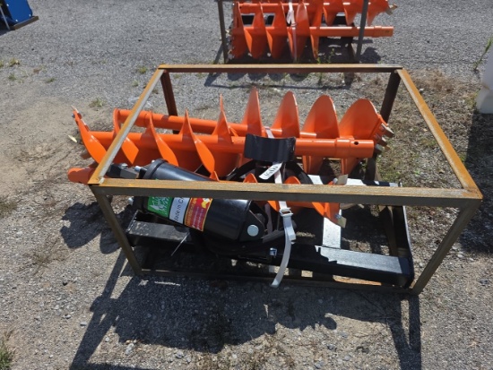 Raytree RMA42 Skid Loader Auger w/ 3 Bits
