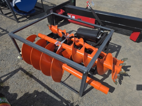 Raytree RMA42 Skid Loader Auger w/ 3 Bits
