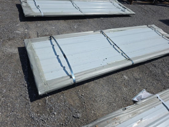 50 Sheets Galvalume Steel Siding Roofing - White, 10' L - Damaged